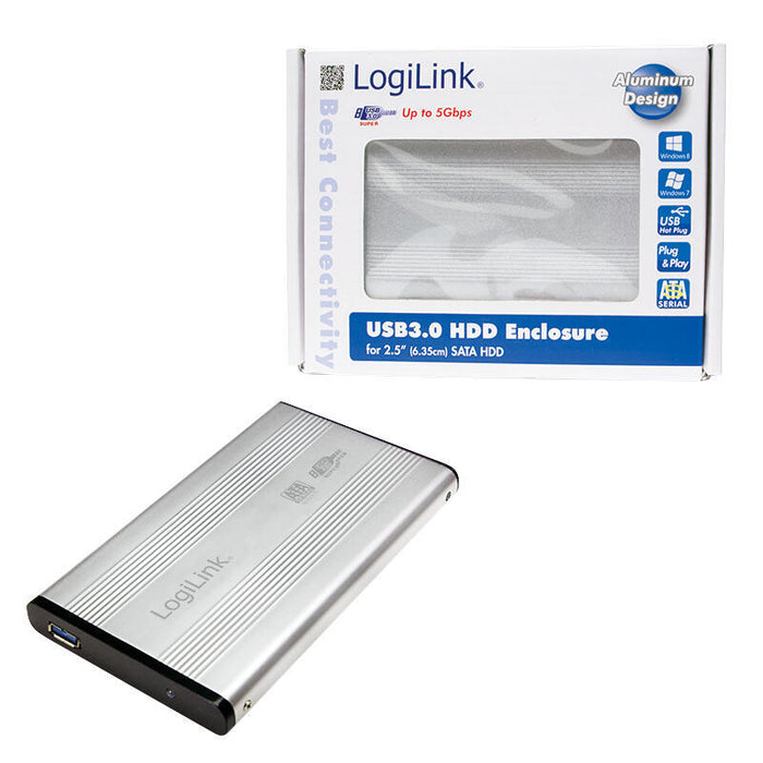 Logilink Caja Externa Para Disco Duro 2.5" Usb 3.0 6cm Sata Gris