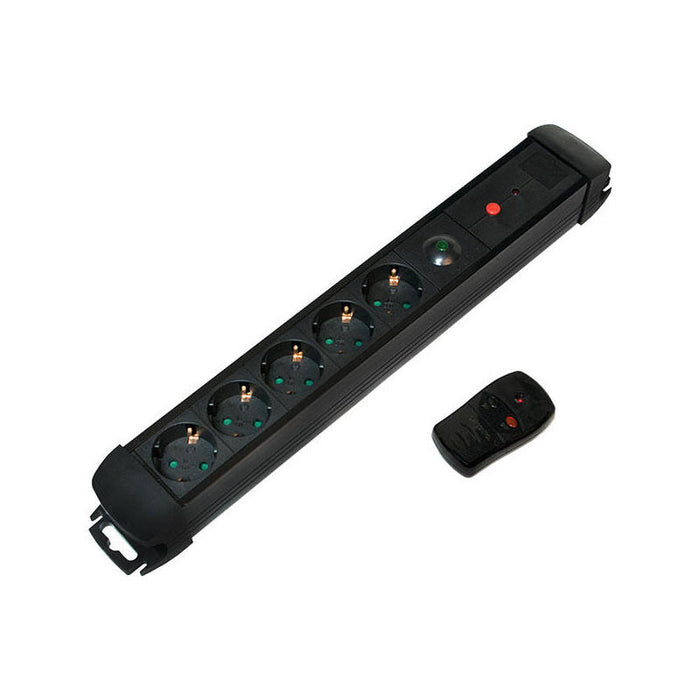 Logilink Steckdosenleiste 5x Mit Fernbedienung, 1,5m, Schwarz