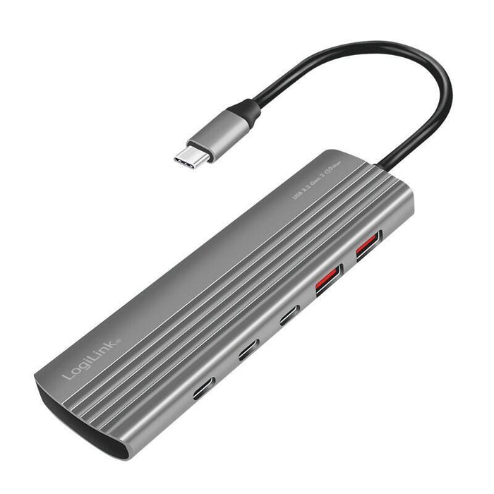 Logilink Usb 3.2 Gen2 Hub 4+1-Port Aluminium