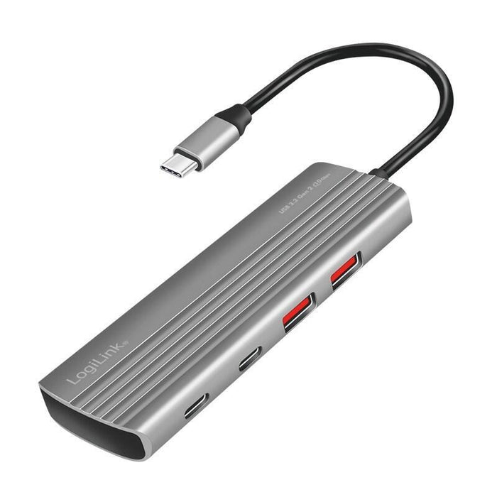 Logilink Usb 3.2 Gen2 Hub 7+1-Port Aluminium