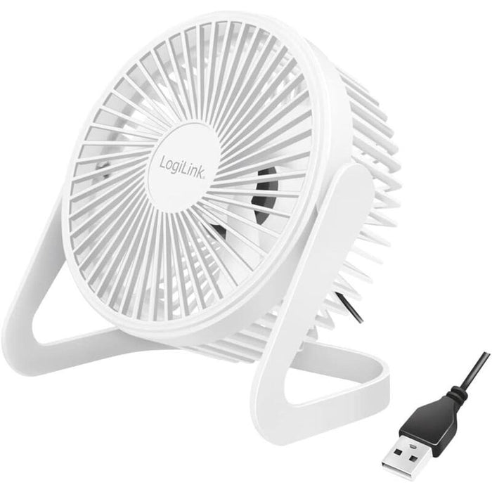 Logilink Ventilador De Escritorio Usb De 6 Pulgadas, 40 Db, 15,24 Cm Blanco Ua0403