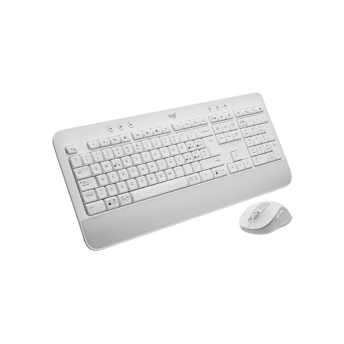 Logitech Signature Mk650 Combo For Business Juego De Teclado Y Ratón Inalámbrico Bluetooth Le Qwerty Italiano Blanco Hueso