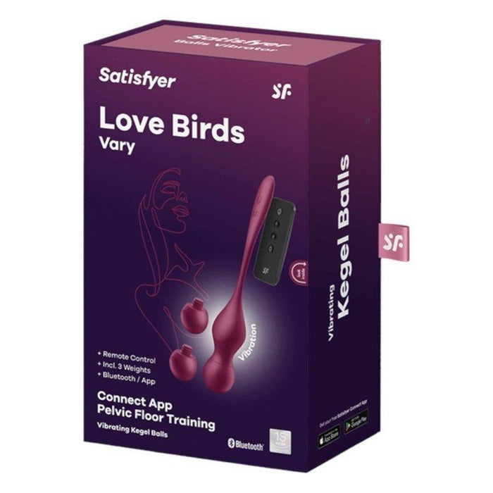 Love Birds Vary Con App Rojo Vino