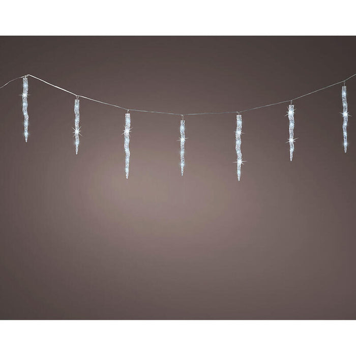 Luces De Carámbano Conectables Exterior Parpadeantes Luz Fria 60 Led 3,6 M