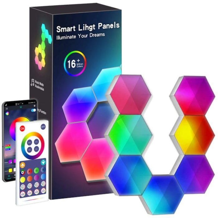 Luces Led Hexagonal Rgb Con Bluetooth