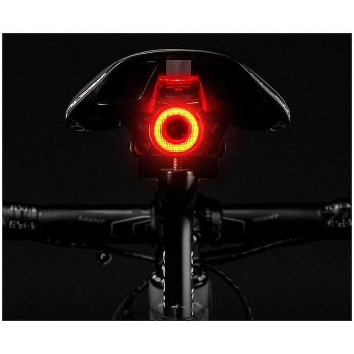Luz Trasera De Bicicleta Rockbros Q5 Negra Con Sistema De Frenado Inteligente