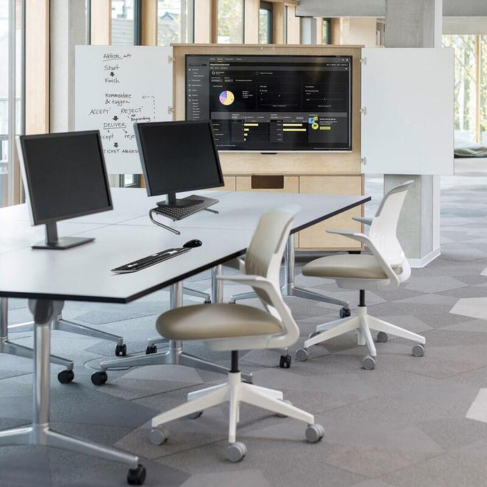 Maclean Mc-948 Soporte Ergonómico Para Monitor/Portátil, Carga Máxima: 20 Kg, Superficie Perforada, Diseñado Para Monitores Con Una Diagonal De Pantalla De 13 A 32"