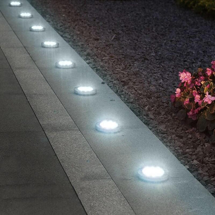 Maclean Mce318 Led Solar Pathway Lights With Ground Spike 12 Led Smd Neutral White 4000k 0.7 W Solar Lamp For Outdoor Path Light Garden Lights Ip44