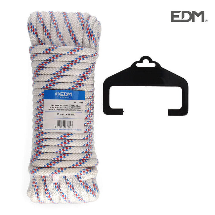 Madeja 15m Driza Poliester Alta Tenacidad Tricolor. Calibre 10mm Edm