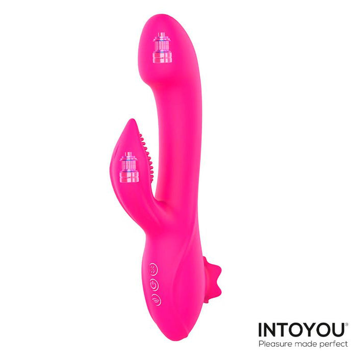 Magnoliapink Vibrador 3 En 1 Con Succionador De Clítoris Y Rabbit Usb Silicona