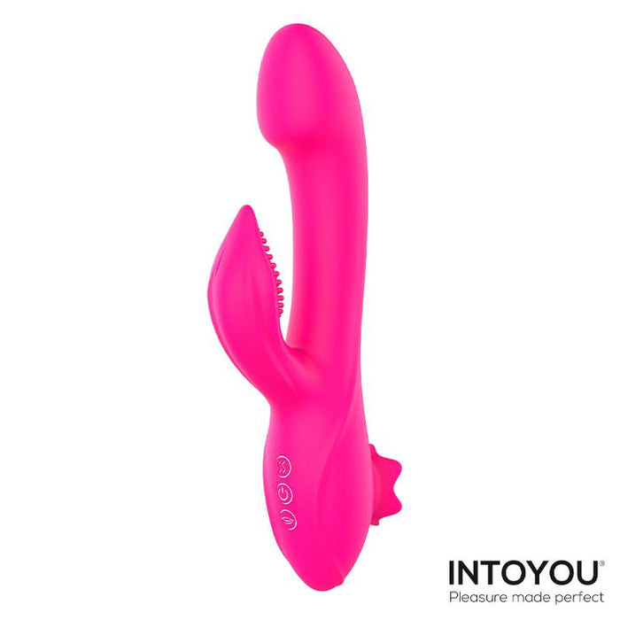 Magnoliapink Vibrador 3 En 1 Con Succionador De Clítoris Y Rabbit Usb Silicona