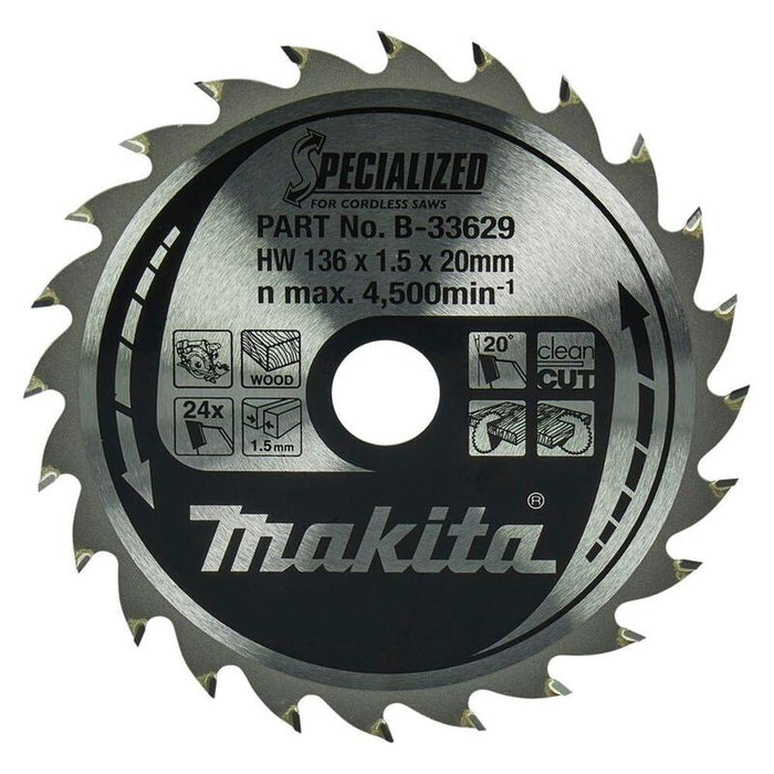 Makita B-33629 Specialized Saw Blade 136x20x24z
