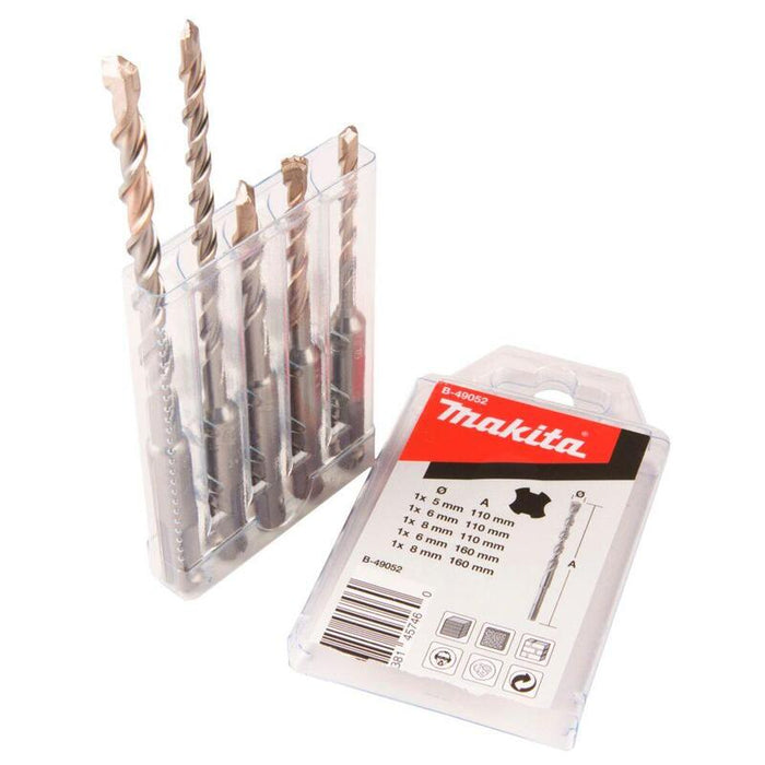 Makita B-49052 Sds-Vplus Drill Set Nr2 5pcs.