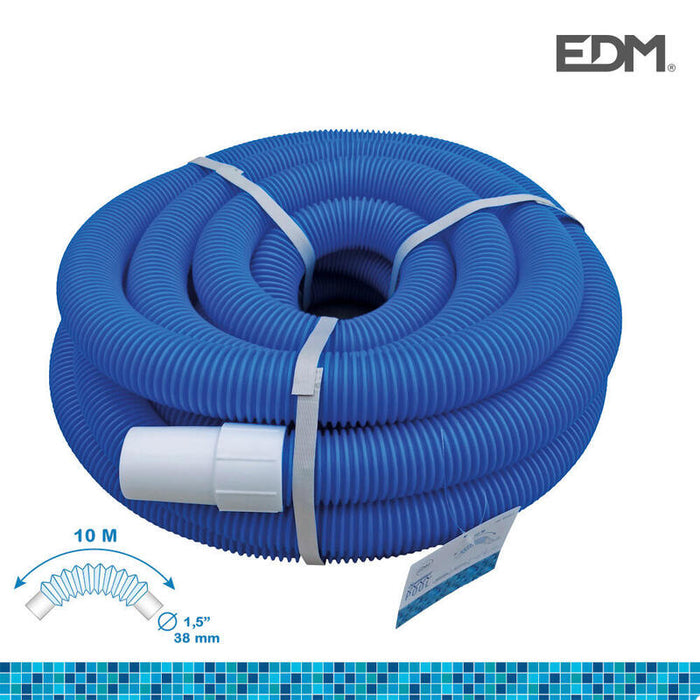 Manguera Autoflotante Ø3,8cm 10m Color Azul Pe Edm