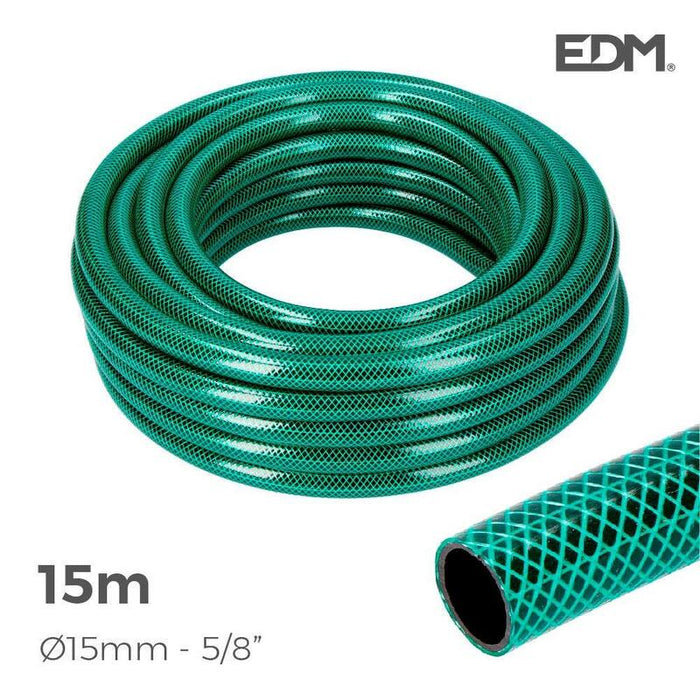 Manguera Jardin Basic Line Ø Interior 15mm Ø Exterior 19mm (5/8") - Rollo 15mts Edm