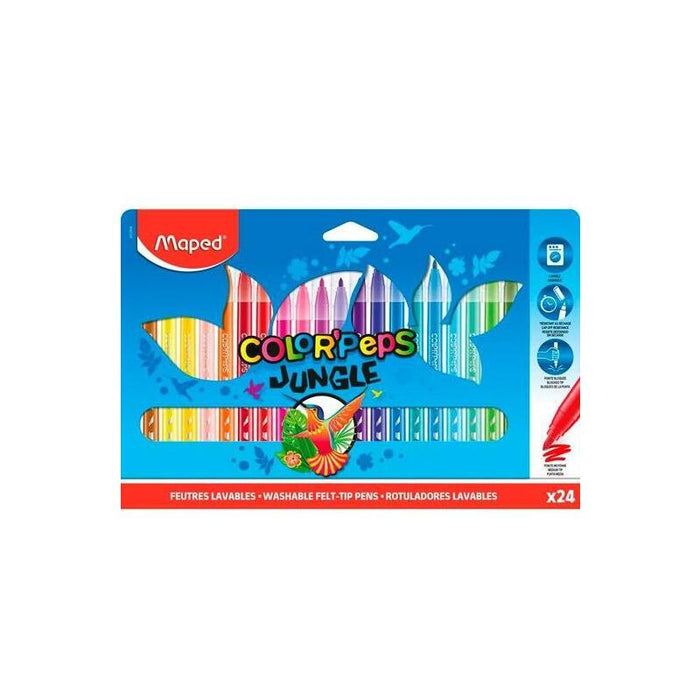 Maped Rotuladores Color´Peps Jungle 2.0 Estuche De 24 C/Surtidos
