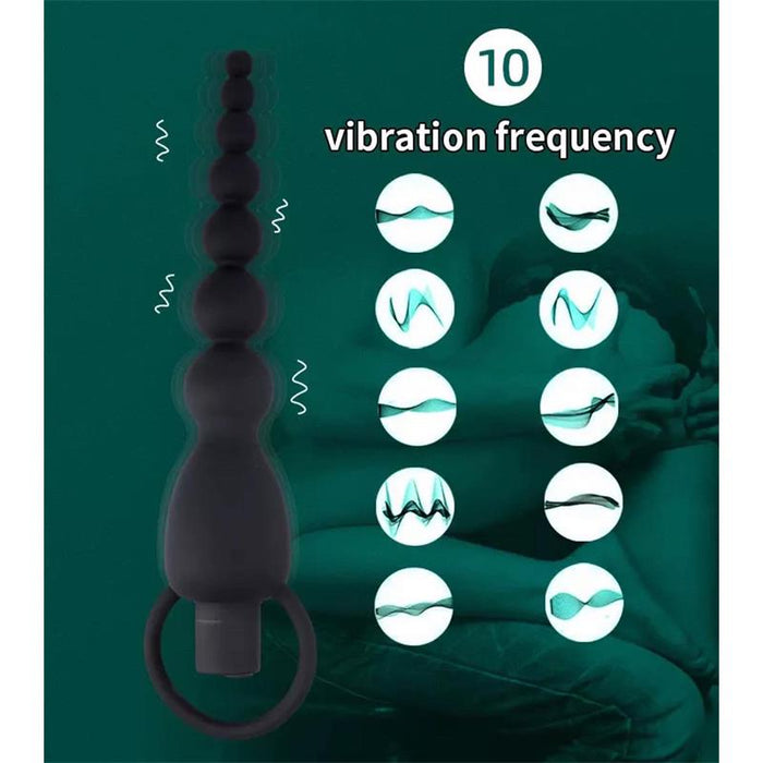 Marbe Cadena Anal Con Vibración Usb Silicona