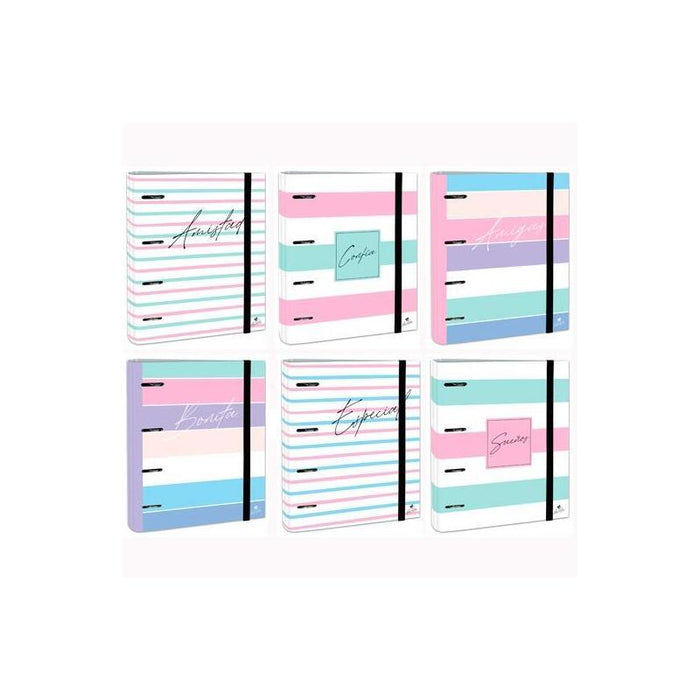 Mariola Carpeblock Carpeta 4 Anillas Mixtas 40mm C/Recambio Cartón Forrado Plastificado Diseños Surtidos