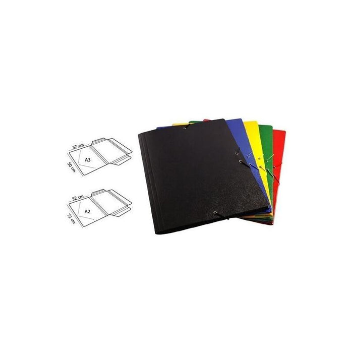 Mariola Carpeta A3 Carton Compacto Gofrado Nº12 Goma Solapa 37x50 Cm Negro