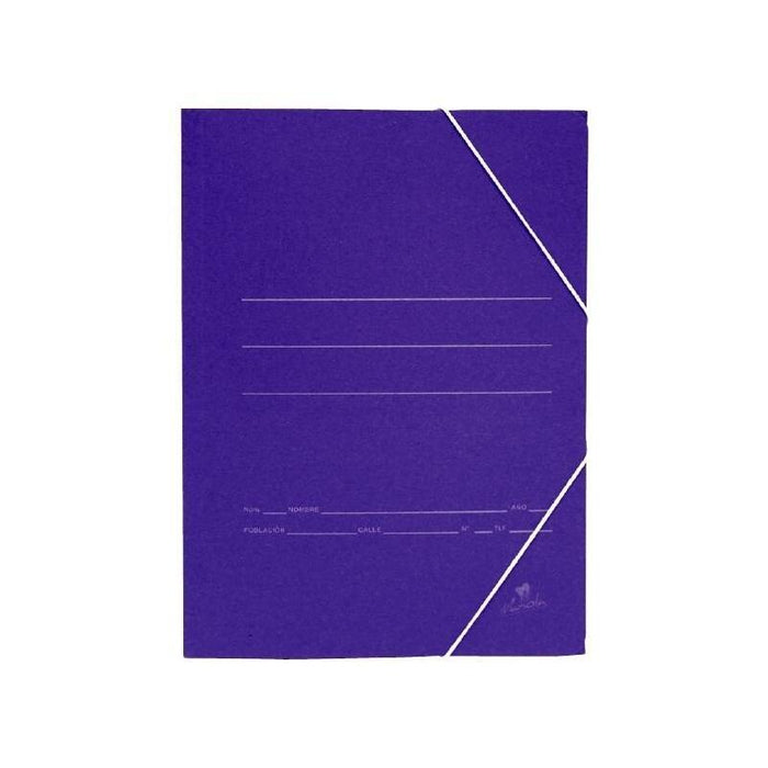 Mariola Carpeta Cartón Básica 500gr Cuarto C/Gomas Solapa 24x19cm Cartón Mate Azul