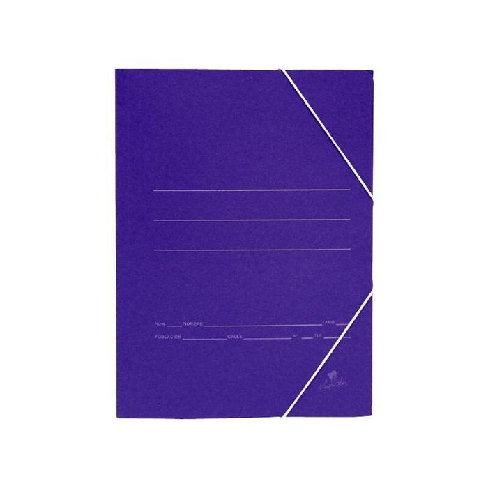 Mariola Carpeta Cartón Básica 500gr Gomas Bolsa Folio 34x25cm Cartón Mate Azul -20u-