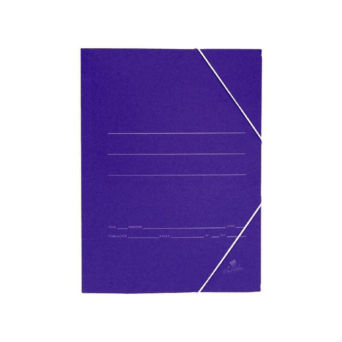 Mariola Carpeta Cartón Básica 500gr Gomas Solapa Folio 34x25cm Cartón Mate Azul -20u-