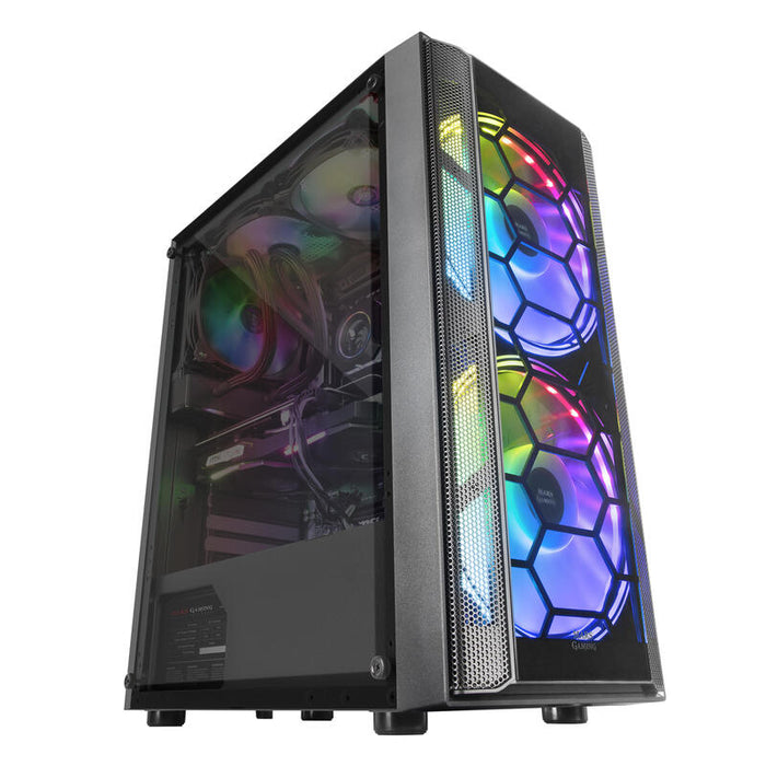 Mars Gaming Mc500 Carcasa De Ordenador 2 Ventiladores Frgb Negro