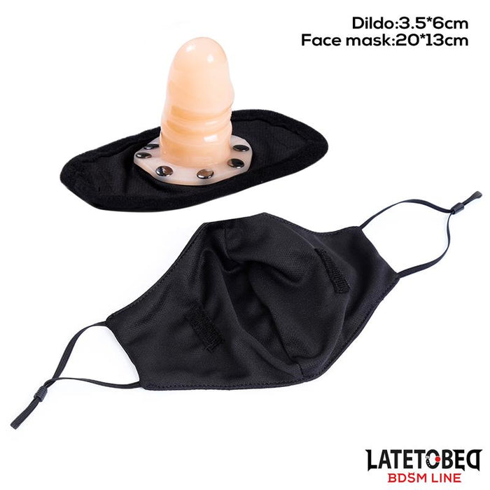 Mascarilla Con Accesorio De Dildo 6 Cm Desmontable