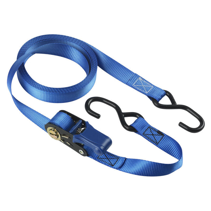 Master Lock 4 Ratchet Tie-Down With S-Hooks 5m Blue  4367eurdat