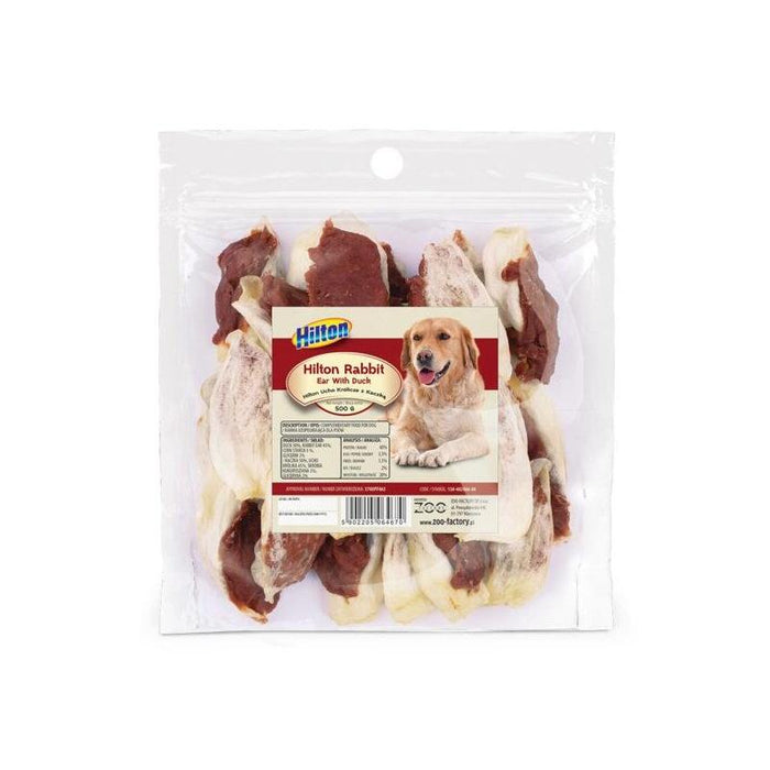 Masticable Para Perros Hilton Rabbit Ear With Duck  500g