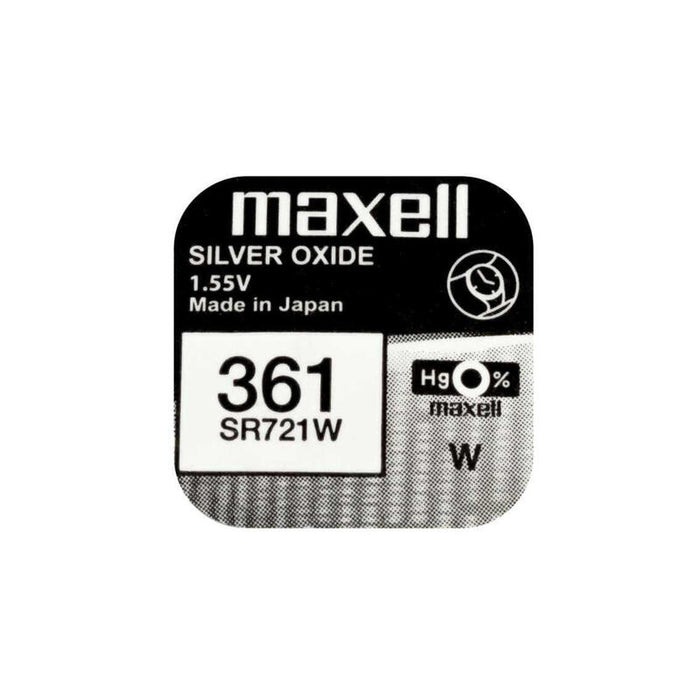 Maxell Pila Oxido Plata (361) Sr721w Blister*1 Eu 0% Mercurio
