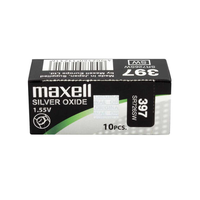 Maxell Pila Oxido Plata (397) Sr726sw Caja *10 Unid 0% Mercurio