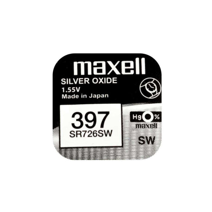 Maxell Pila Oxido Plata (397) Sr726sw Caja *10 Unid 0% Mercurio