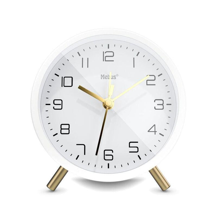 Mebus 56973 Weiss Quarzwecker