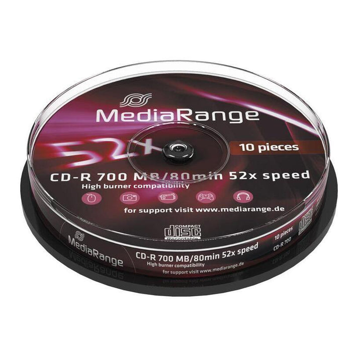 Mediarange Cd-R 52x 700mb/80min Caja 10 Piezas