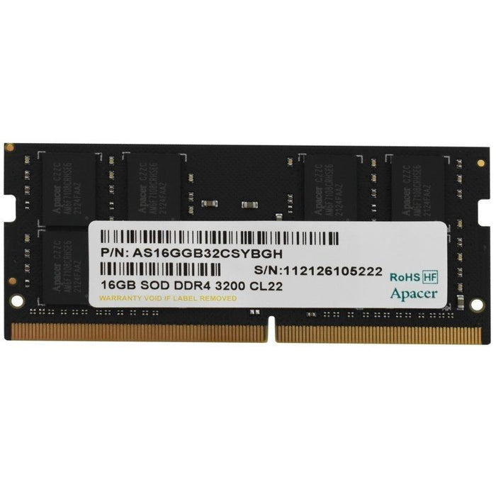 Memoria Ram Apacer Es.16g21.Gsh 16gb Ddr4 3200mhz 1.2v Cl22 Sodimm