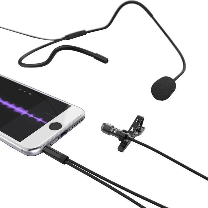 Micrófono Fifine C1 De Solapa Con Headset