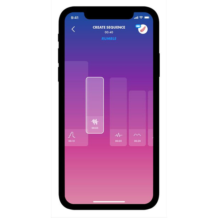 Mighty One Anillo Vibrador Con App Azul