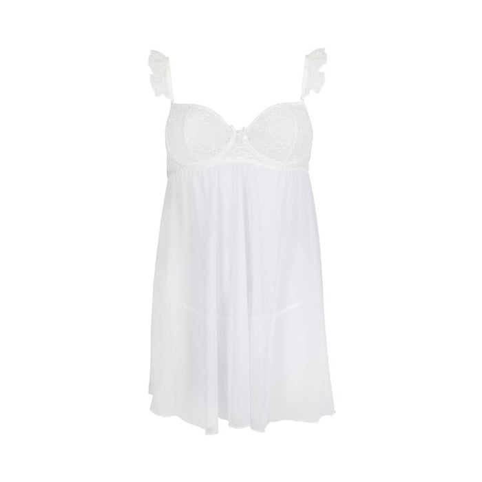 Milagros Chemise Y Tanga Blanco Talla (Interno):S/M