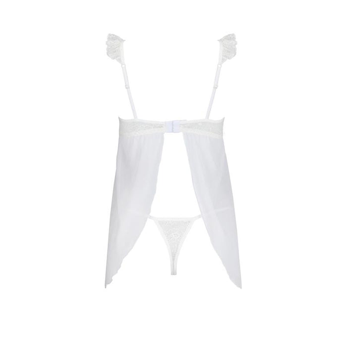 Milagros Chemise Y Tanga Blanco Talla (Interno):S/M