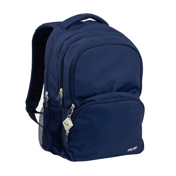 Milan Mochila Escolar 4 Cremalleras 25l Serie 1918 Azul Marino