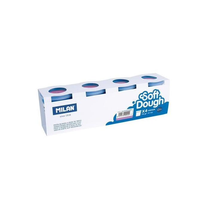 Milan Pasta Blanda Soft Dough Caja 4 Botes 116gr Lila