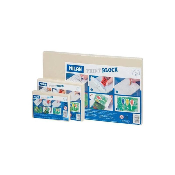 Milan Plancha De Grabado Print Block Grande 15x30x0,9 Cm