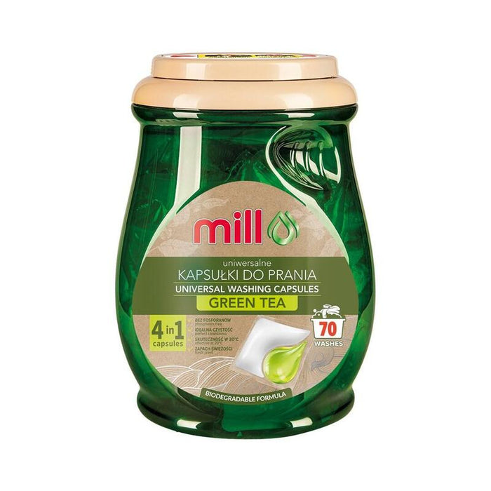 Mill Eco Cápsulas 2k Para Lavado Universal 2 En 1 Té Verde 70 Unidades (Paquete Colectivo De 4 Unidades)