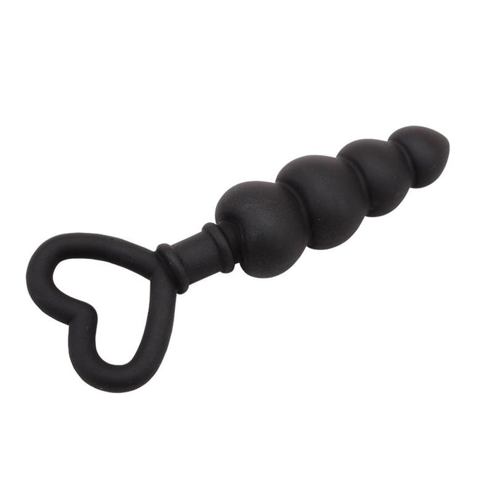 Mini Cadena Anal 15.6 X 3.4 Cm Silicona Negro