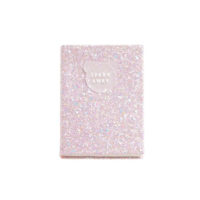 Miquel Rius Back2fun Cuaderno Encolado Con Cubierta De Purpurina Rosa Y Patch De Silicona - 96 Hojas Lisas De Papel 100