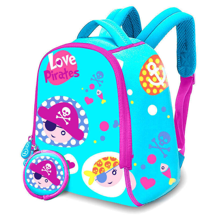Mochila + Monedero Love Pirates Neopreno 25cm