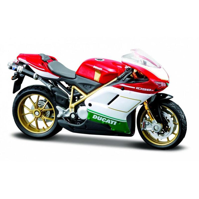 Model Metalowy Motocykl Ducati 1098s Z Podstawka 1/18