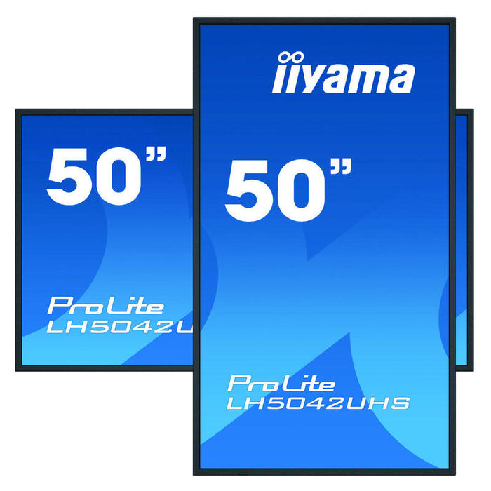 Monitor Iiyama Lh5042uhs-B3 Pantalla De Señalización Pizarra De Caballete Digital 125,7 Cm (49.5") Va 4k Ultra Hd Negro Android 8.0