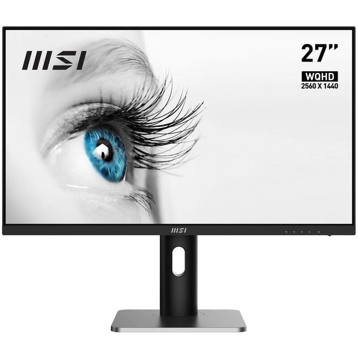 Monitor Led 27  Msi Pro Mp273qp Negro 4ms 75hz Wqhd Ips Hdmi Dp Vesa